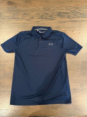 Under Armour Navy Blue Short-Sleeve Polo